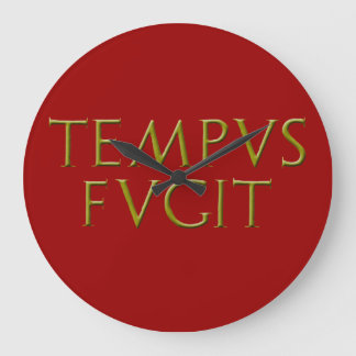 Reloj Redondo Grande Tempus Fugit Round Clock