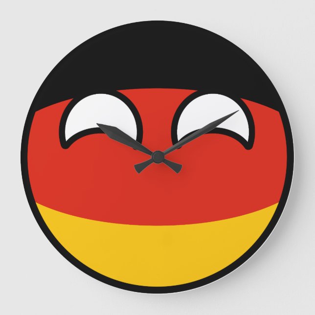 Reloj Redondo Grande Tendencia divertida Geeky Alemania Countryball (Anverso)