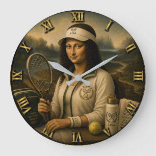 Reloj Redondo Grande Tennis Funny Mona Lisa