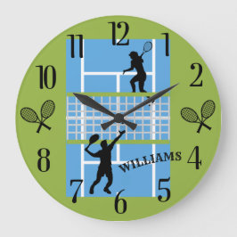 Reloj Redondo Grande Tennis Lover Court Players