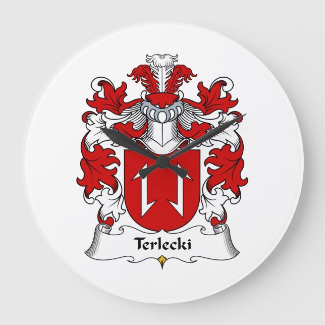Reloj Redondo Grande Terlecki Family Crest (Anverso)