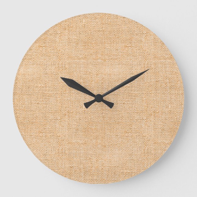 Reloj Redondo Grande Terracota Fine Linen Weave Hogar Decoración Hora (Anverso)