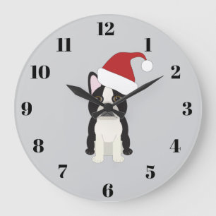 Reloj Redondo Grande Terrier de Boston