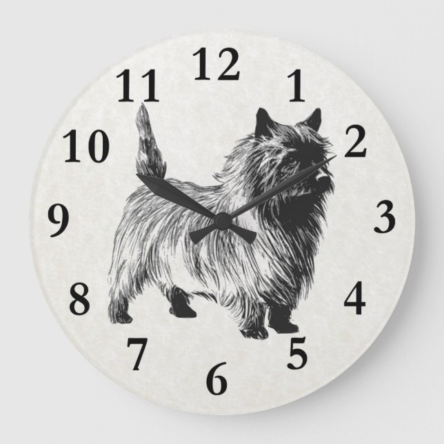 Reloj Redondo Grande terrier de mojón (Anverso)