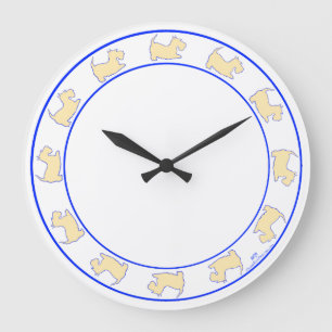 Reloj Redondo Grande Terrieres escoceses de trigo