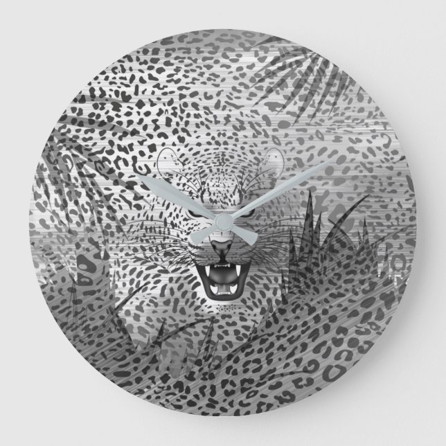 Reloj Redondo Grande Territorio leopardo 2 (Anverso)