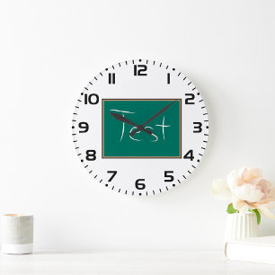 Reloj Redondo Grande Test Chalkboard School Classroom