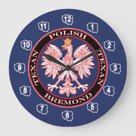 Reloj Redondo Grande Texan polaco redondo de Bremond