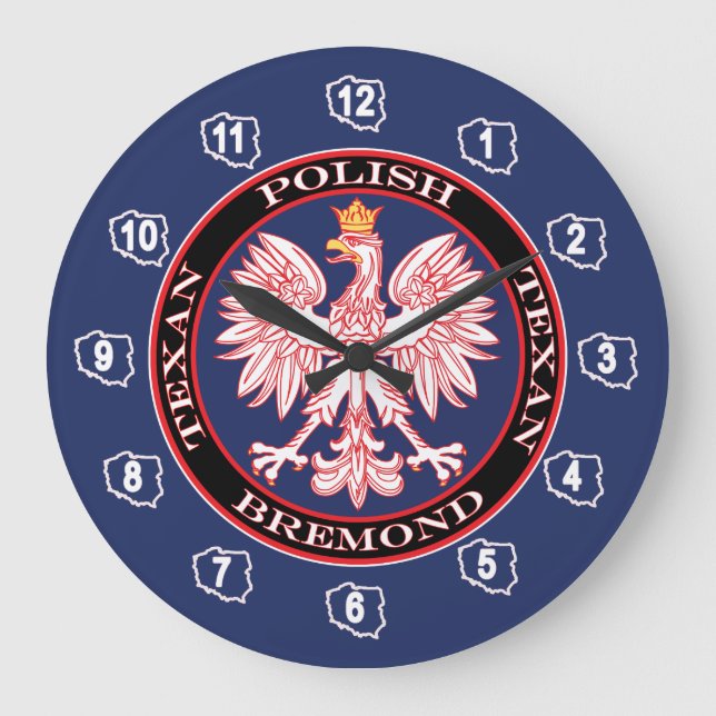 Reloj Redondo Grande Texan polaco redondo de Bremond (Anverso)