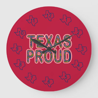 Reloj Redondo Grande Texas Proud Bluebonnet