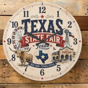 Reloj Redondo Grande Texas State Fair Festival Western Carnival
