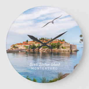 Reloj Redondo Grande Texto personalizado Montenegro