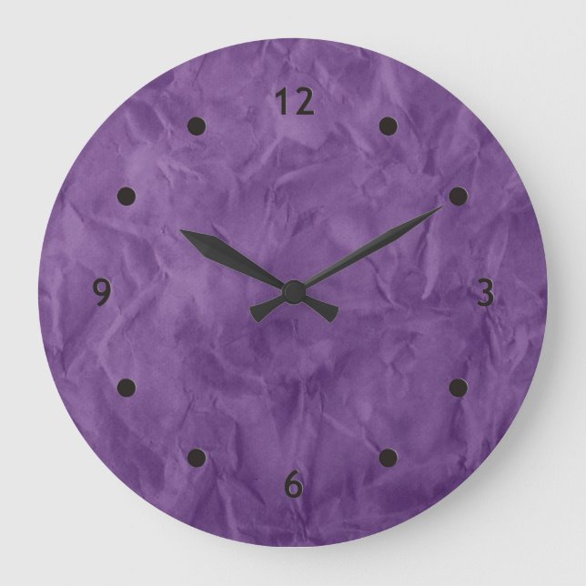 Reloj Redondo Grande TEXTURA DE DOCUMENTO DE ANTECEDENTES - violeta suc (Anverso)