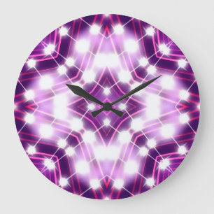 Reloj Redondo Grande Textura de fondo de focos dinámicos