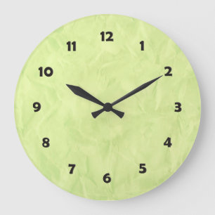 Reloj Redondo Grande TEXTURA DE PAPEL DE FONDO - verde