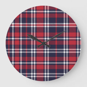 Reloj Redondo Grande Textura de plástico asimétrico de la Marina Roja