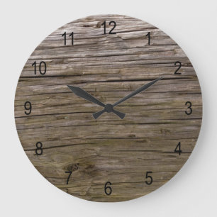 Reloj Redondo Grande Textura del registro antiguo
