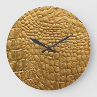 Reloj Redondo Grande Textura piel de serpiente: Diseño de fondo salvaje