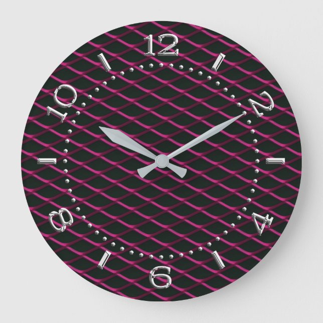 Reloj Redondo Grande Texturas industriales deportivas de automoción ros (Anverso)