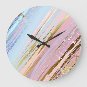 Reloj Redondo Grande Textured Pink Background
