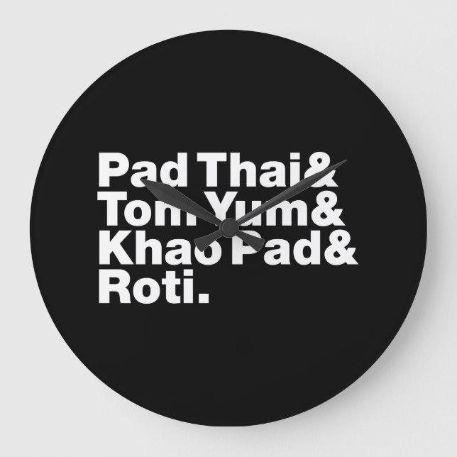 Reloj Redondo Grande Thai Street Food (Anverso)