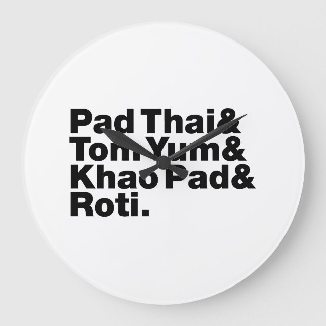 Reloj Redondo Grande Thai Street Food (Anverso)