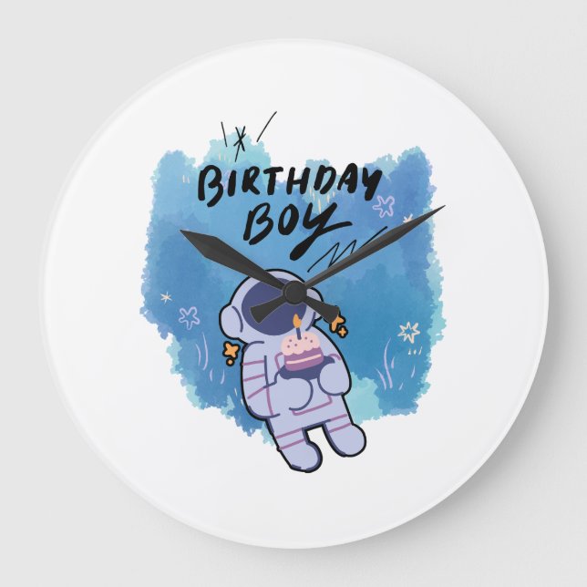 Reloj Redondo Grande The Birthday Spaceman (Anverso)