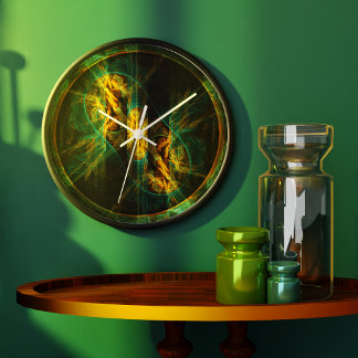 Reloj Redondo Grande The Eye of the Jungle Abstract Art Round