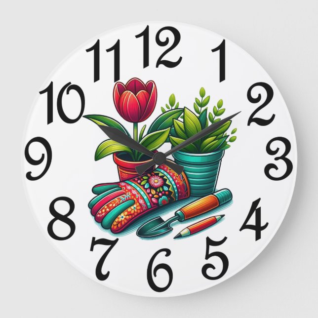 Reloj Redondo Grande The Gardeners Large Clock (Anverso)