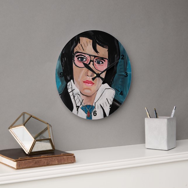 Reloj Redondo Grande The King Painting by Alfred Fox (Oficina)