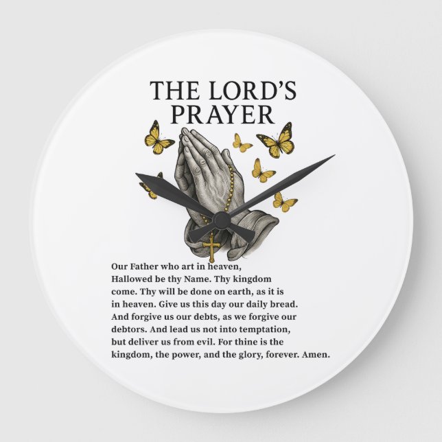 Reloj Redondo Grande The Lord's Prayer (Anverso)