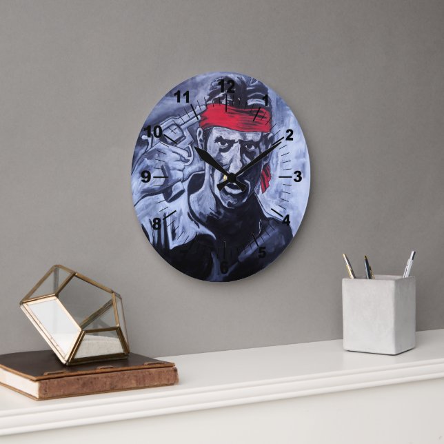 Reloj Redondo Grande The Prisoner Painting by Alfred Fox (Oficina)
