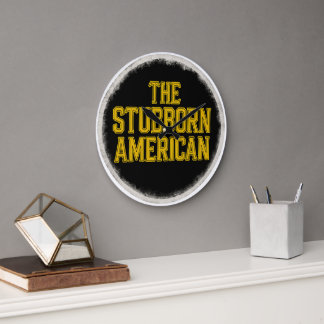 Reloj Redondo Grande The Stubborn American Bold Emblem Clock