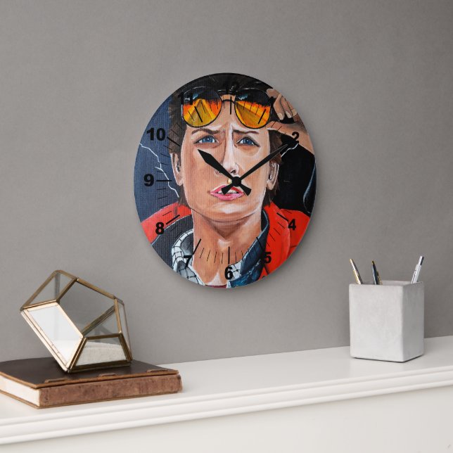 Reloj Redondo Grande The Time Traveller Painting by Alfred Fox (Oficina)