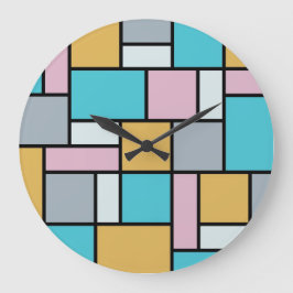 Reloj Redondo Grande Theo van Doesburg - composición 17 - arte de