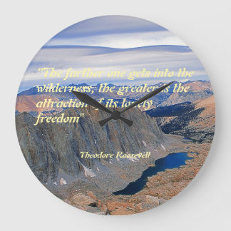 Reloj Redondo Grande Theodore Roosevelt Quotation