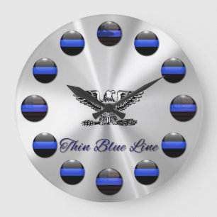 Reloj Redondo Grande Thin Blue Line Full Bird Chief
