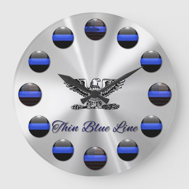 Reloj Redondo Grande Thin Blue Line Full Bird Chief (Anverso)