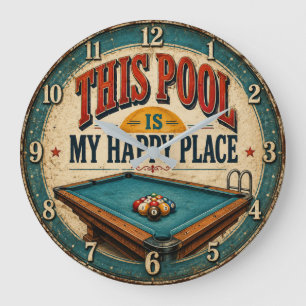 Reloj Redondo Grande This Pool Is My Happy Place 