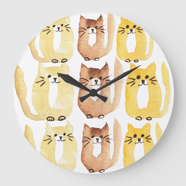 Reloj Redondo Grande Three Cats (Anverso)
