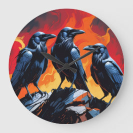 Reloj Redondo Grande Three Crows