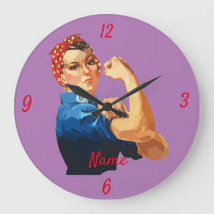 Reloj Redondo Grande Thunder_Cove de empoderamiento femenino