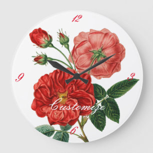 Reloj Redondo Grande Thunder_Cove de Ilustracion rojo vintage