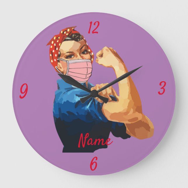 Reloj Redondo Grande Thunder_Cove: Empoderamiento femenino enmascarado (Anverso)
