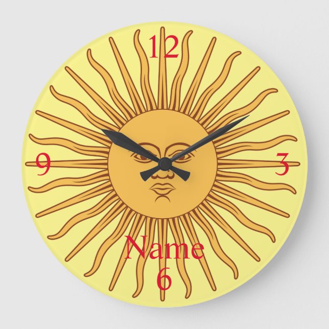 Reloj Redondo Grande Thunder_Cove, Ilustracion de arte de Sun face  (Anverso)