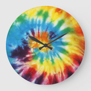 RELOJ REDONDO GRANDE TIE DYE RAINBOW