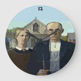 Reloj Redondo Grande Tiempo americano, arte famoso