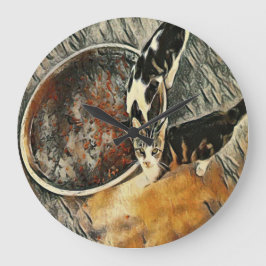 Reloj Redondo Grande ¡Tiempo de alimentación!