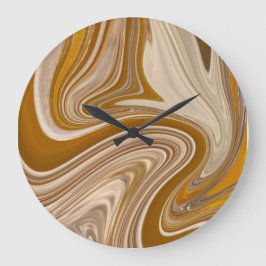 Reloj Redondo Grande Tiempo de cerveza abstracto