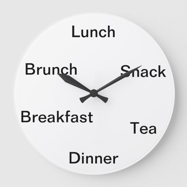 Reloj Redondo Grande Tiempo de comer (Anverso)